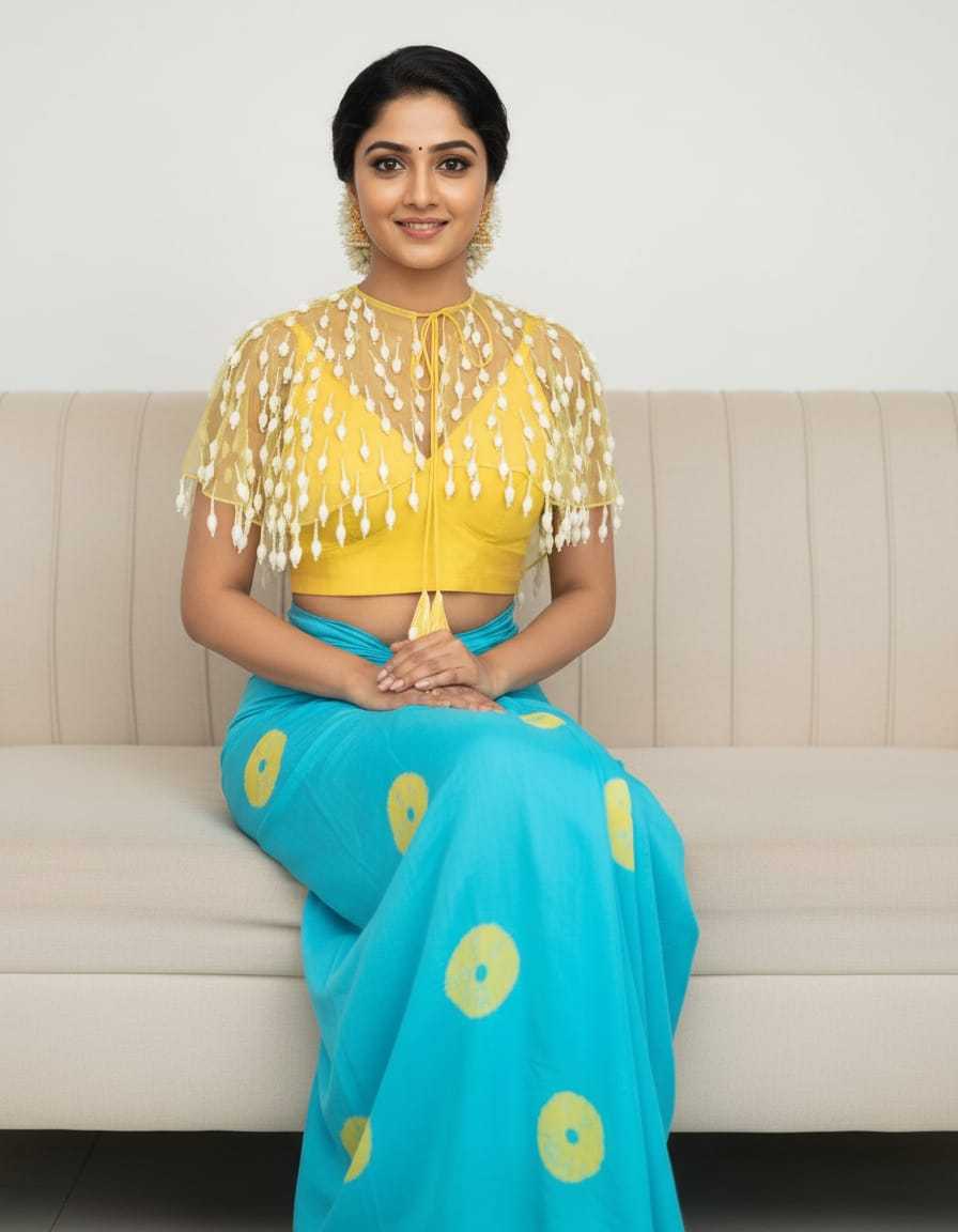 Luxury Floral Yellow Blouse