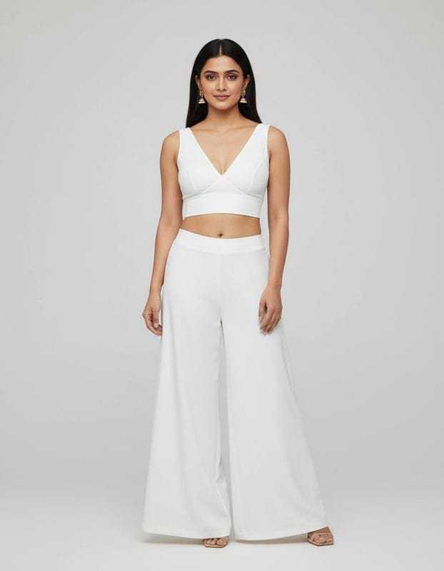 Basic Plunge Neck Blouses