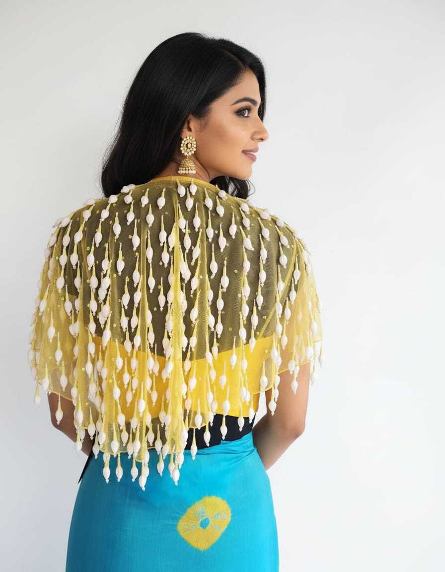 Luxury Floral Yellow Blouse